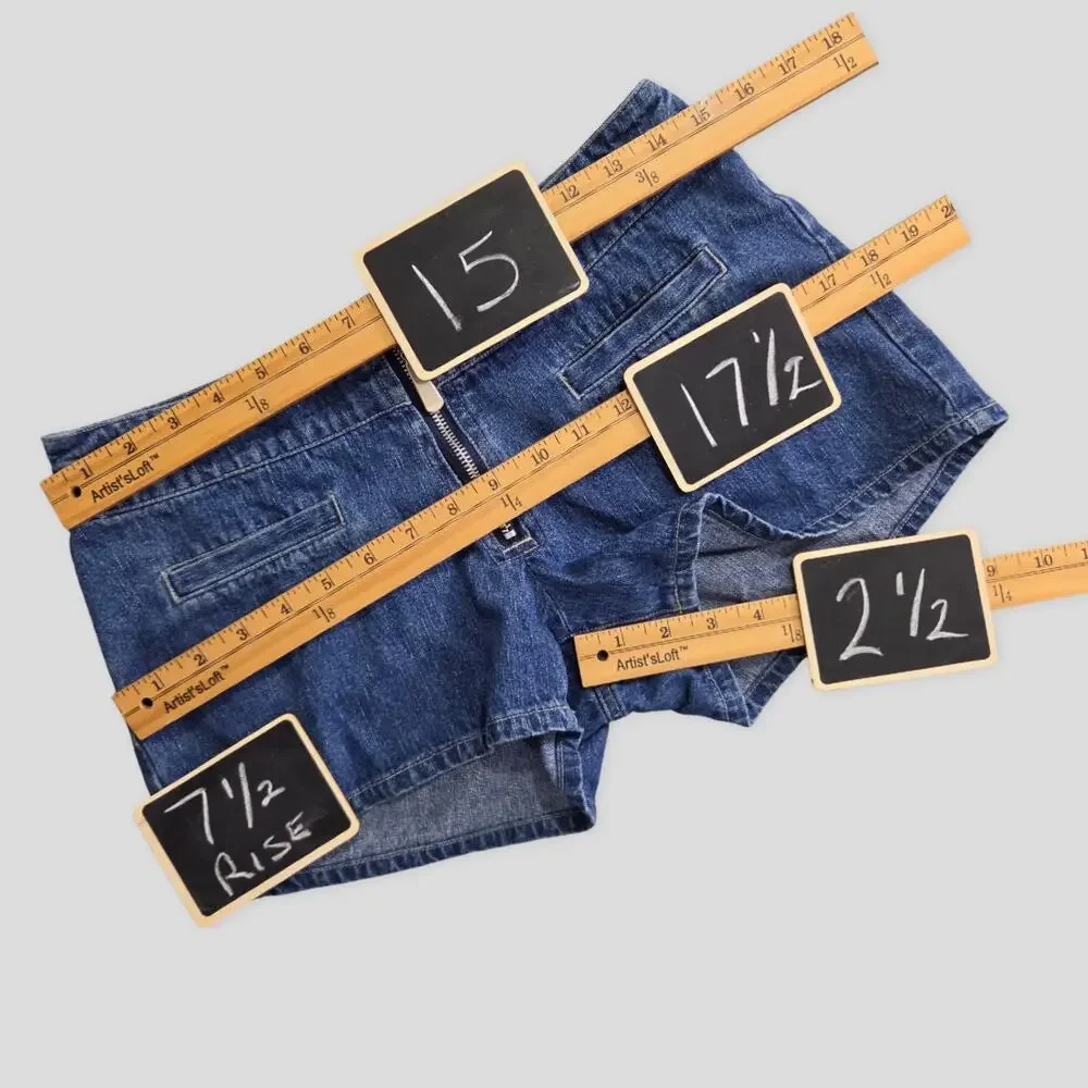 Diva Doll by Lee Denim Jean Shorts Junior 5 Womens XS Low Rise Y2K Festival